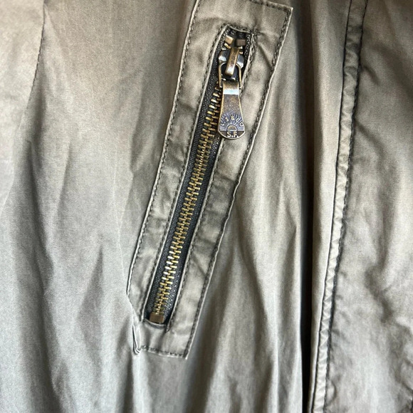 Levis Jacket Womens Medium Gray Field Utility Hooded Full Zip Safari Minimalist - Picture 4 of 10